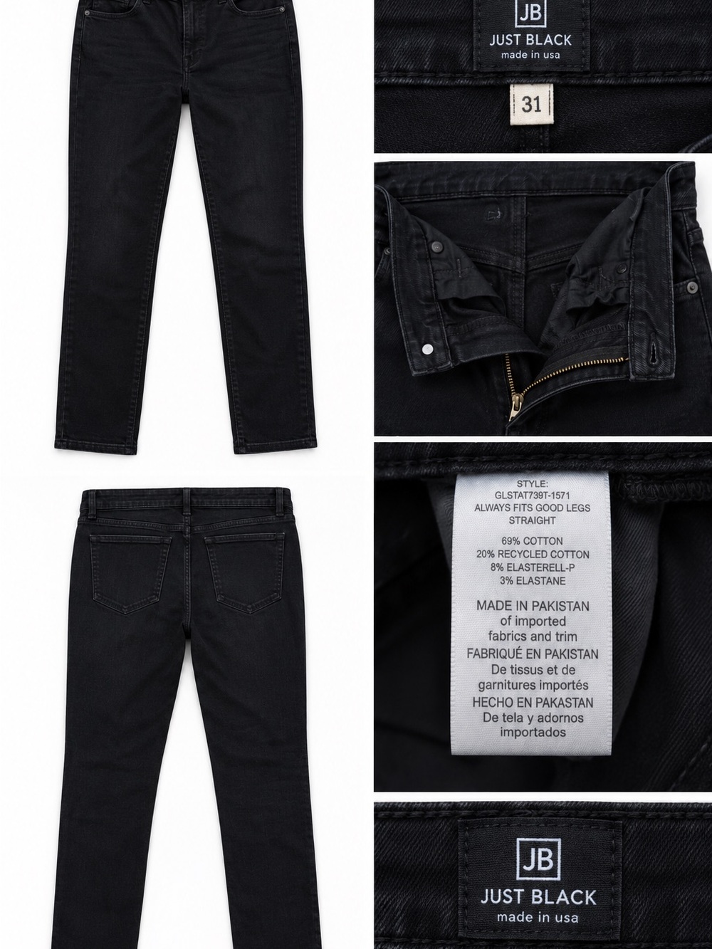 Just Black Black High-Rise Skinny Jeans